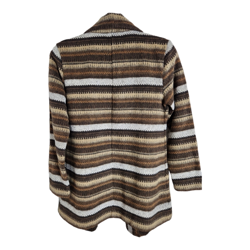 Mododoc Wool Blend Stripe Open Cardigan Size Xs - image 2
